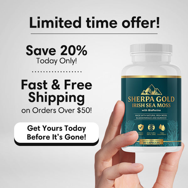 Organic Irish Sea Moss Capsules – 92 Minerals for Thyroid, Gut Health & Immune Support