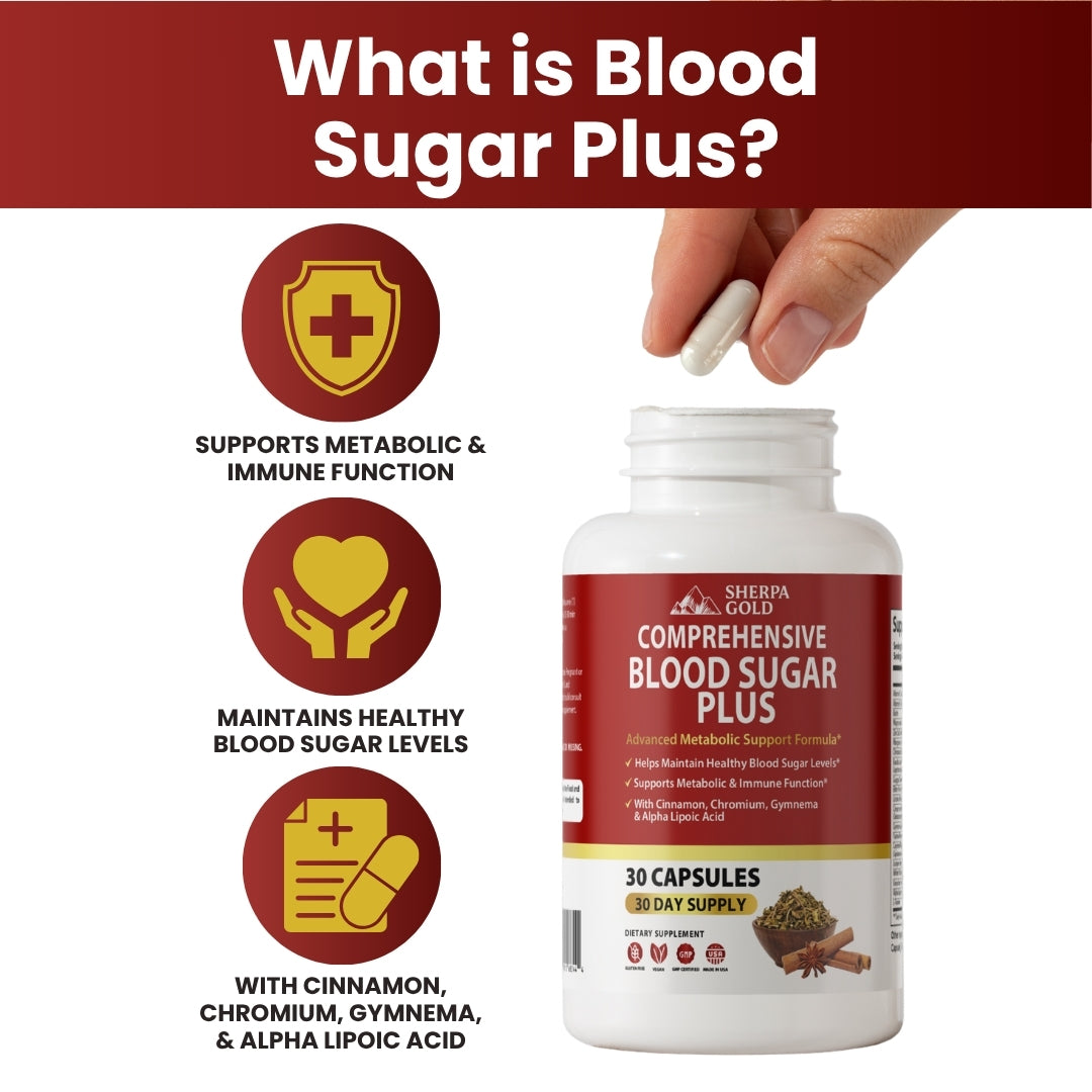 Sherpa Gold Blood Sugar Plus – Advanced Metabolic Formula (30 Capsules)