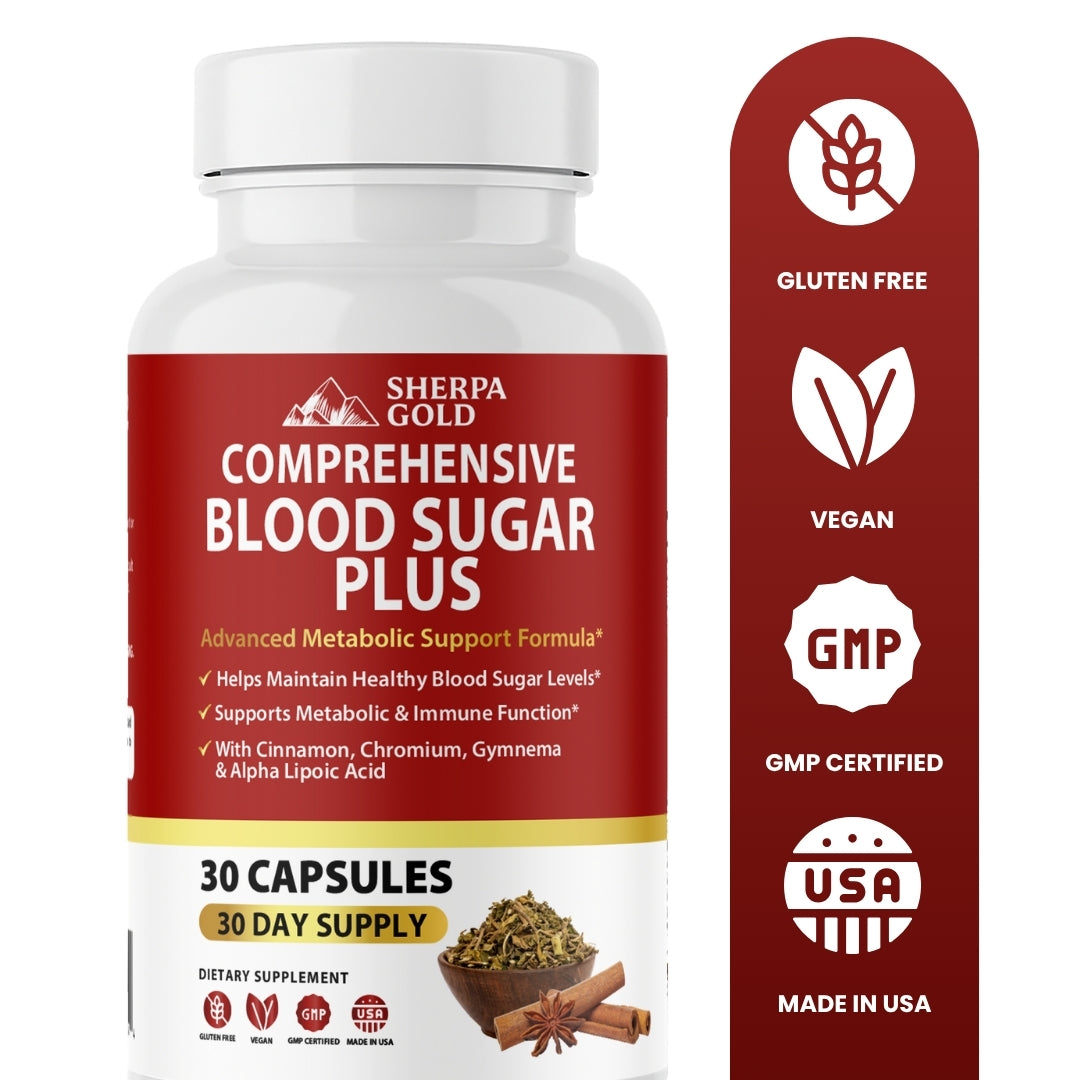 Sherpa Gold Blood Sugar Plus – Advanced Metabolic Formula (30 Capsules)