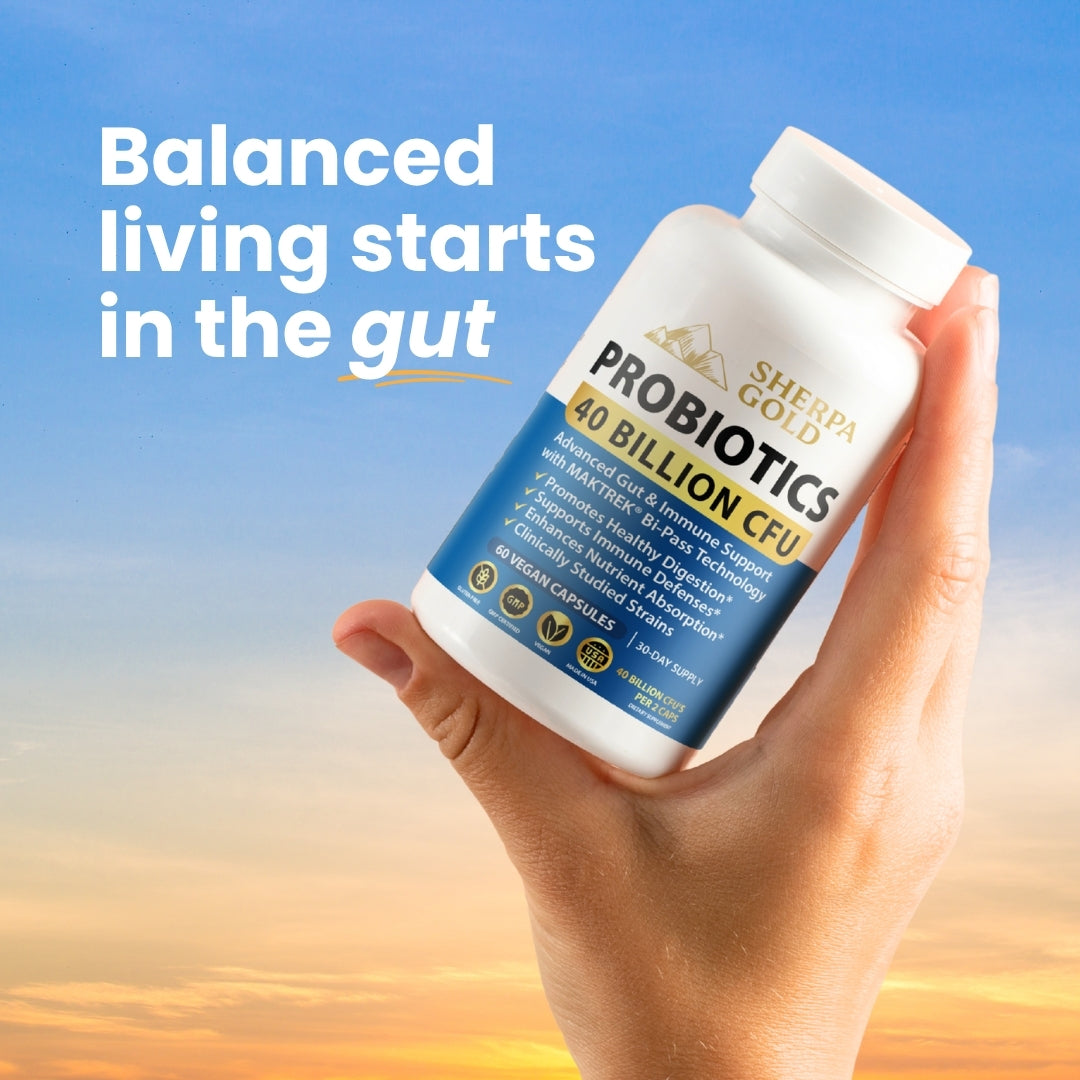 Sherpa Gold Probiotics – 40 Billion CFU (60 Vegan Capsules)