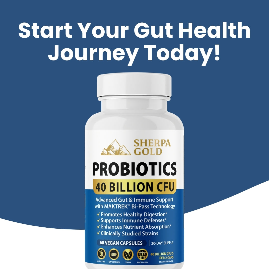 Sherpa Gold Probiotics – 40 Billion CFU (60 Vegan Capsules)