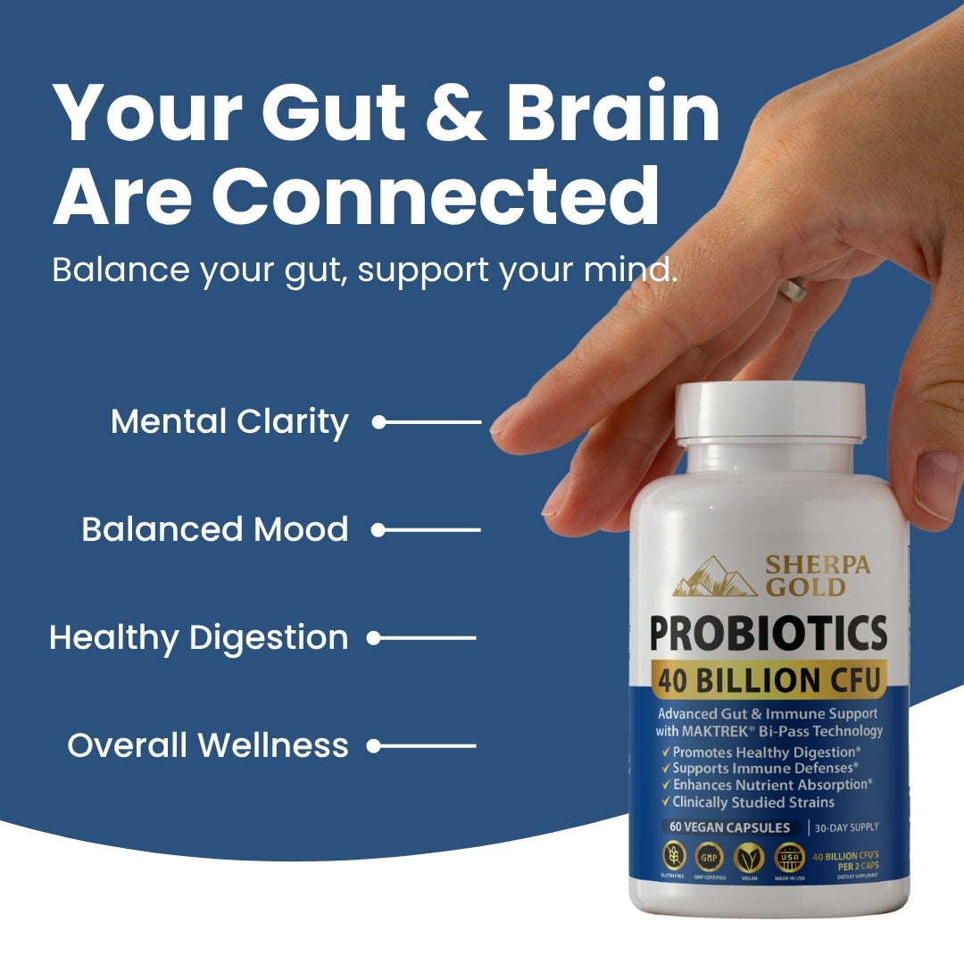 Sherpa Gold Probiotics – 40 Billion CFU (60 Vegan Capsules)